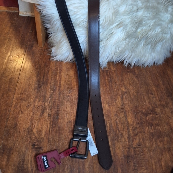 Levi's Big & Tall Reversible Blackbrown Belt 54 - Picture 10 of 11